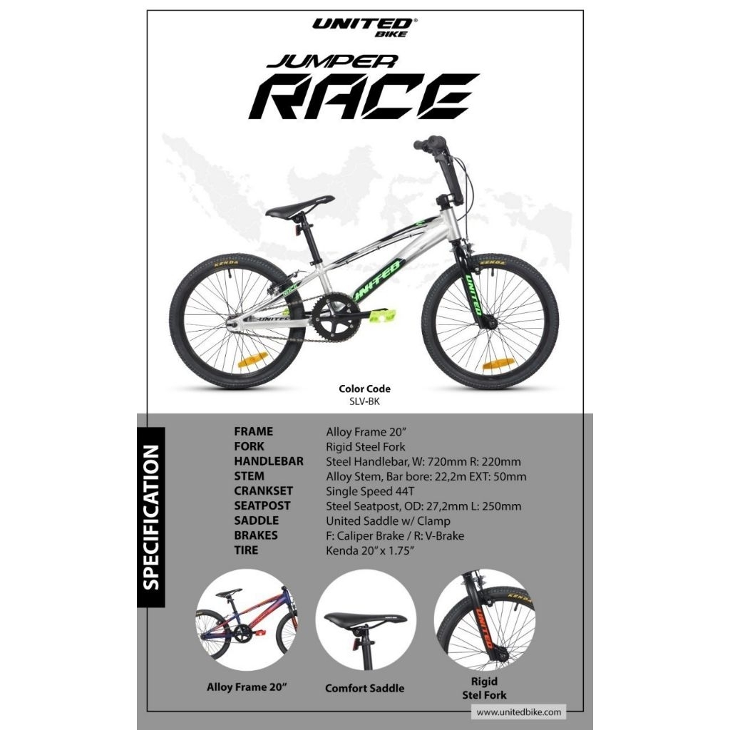 Sepeda 20 BMX United Jumper Race