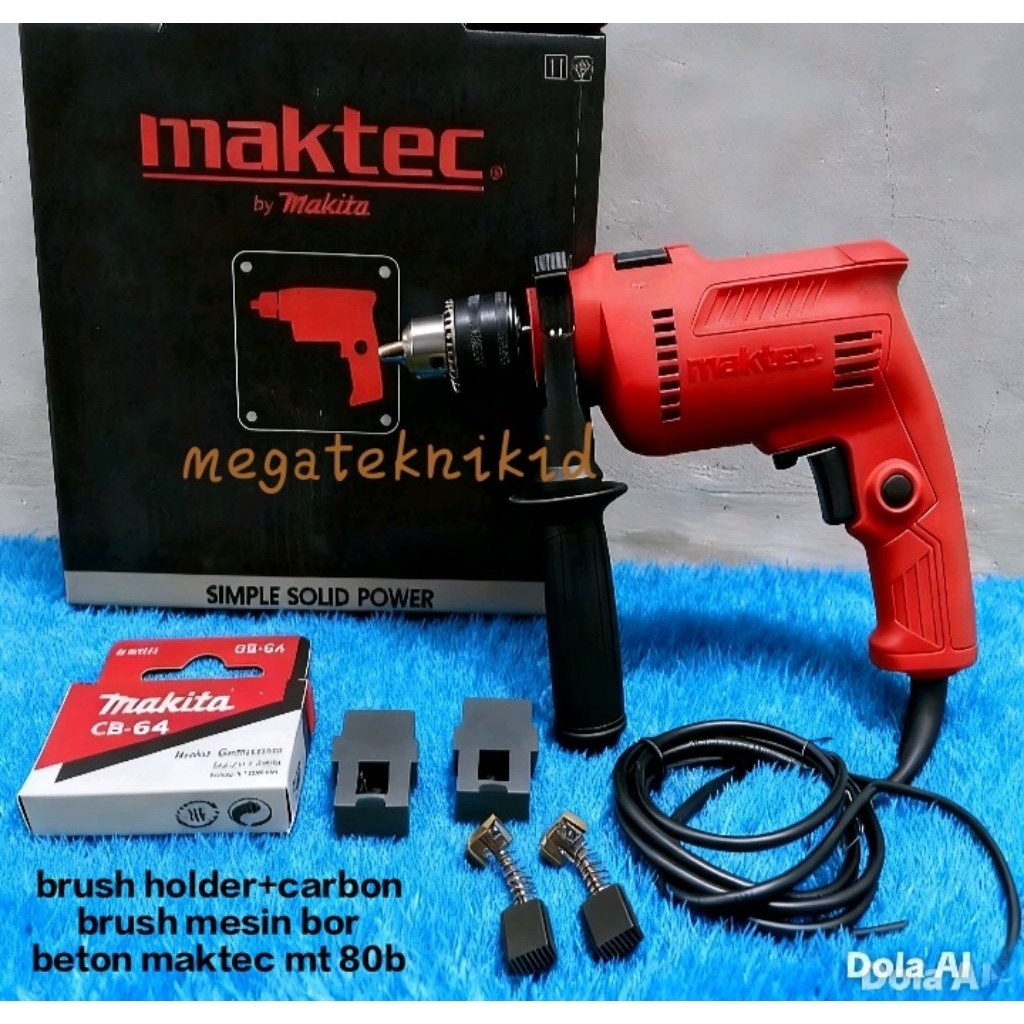 brush holder+carbon brush bor beton 13mm maktec mt 80b