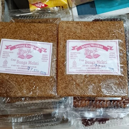 Cemilan Jenang Krasikan Rasa Manis Jenang Gula Merah Dan Kelapa Makanan Ringan Halal Jenang Jawa