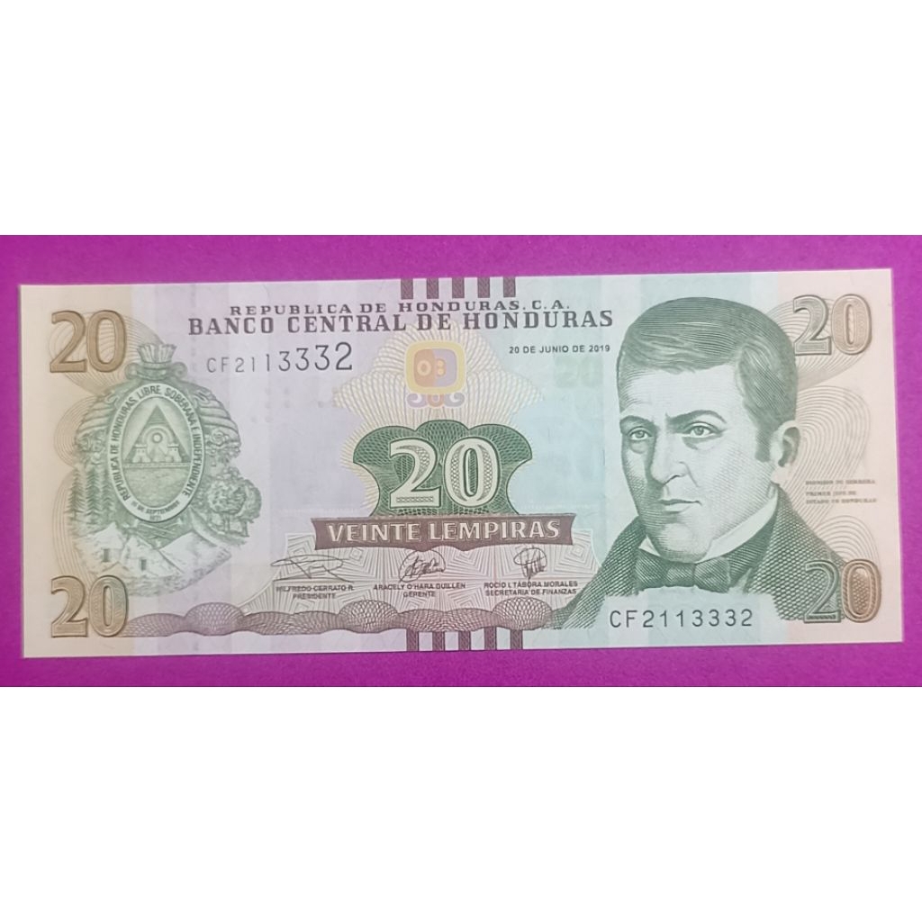 UANG HONDURAS 2O LEMPIRAS