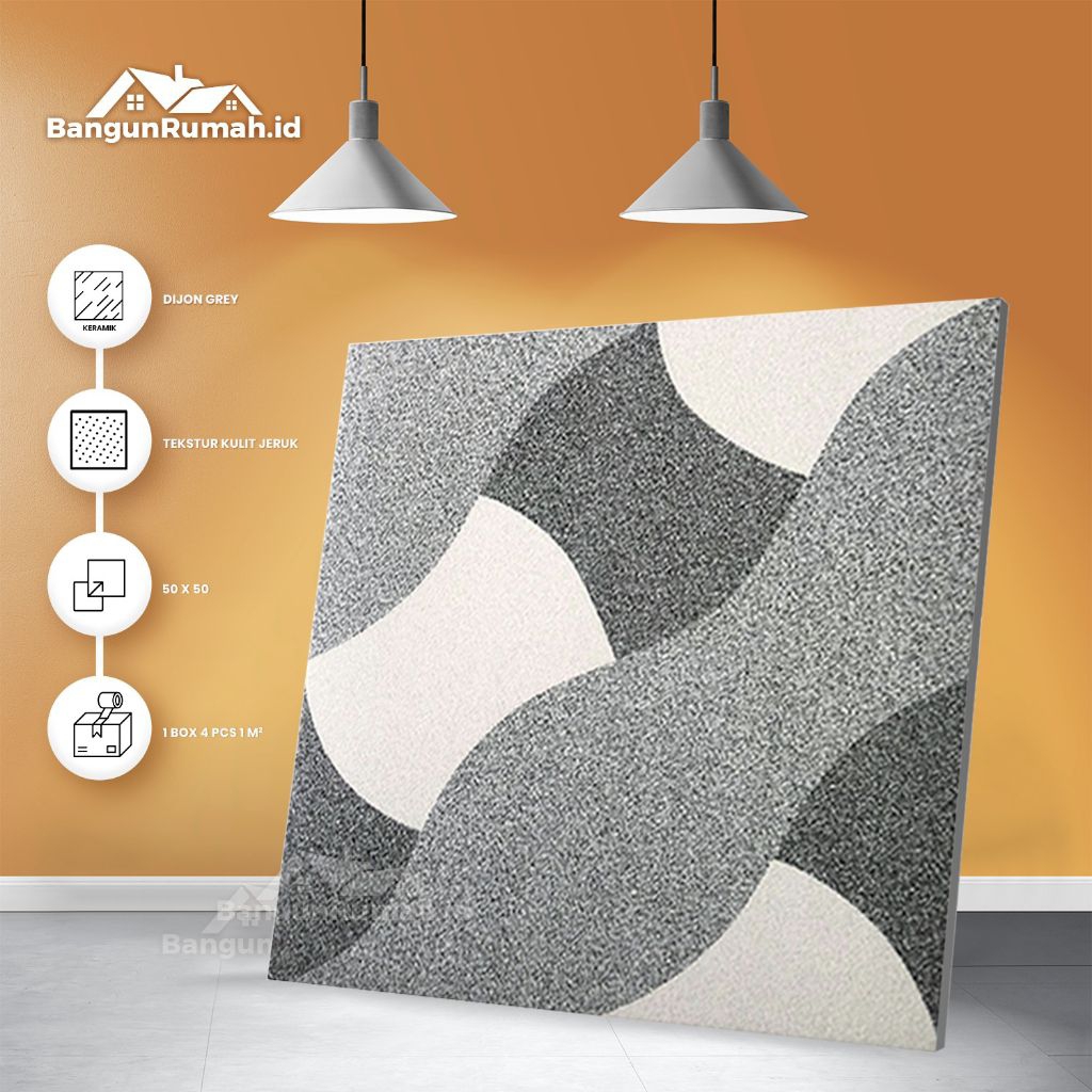 Keramik lantai / carport Dijon Grey 50 x 50