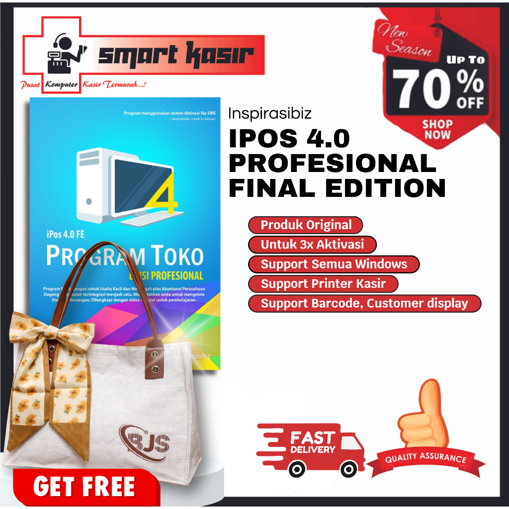 Program Kasir Toko IPOS 4.0 Profesional FE | Program Kasir IPOS 4 | Program Kasir Toko Sembako | Pro