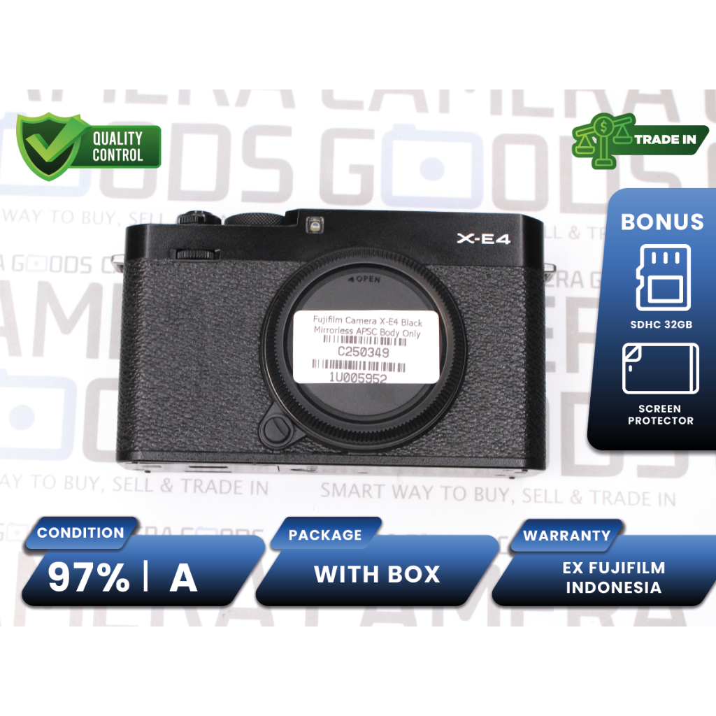 Kamera Fujifilm X-E4 Body Only APSC Mirrorless Camera Second Bekas Grade A / Fuji XE4 - C250349