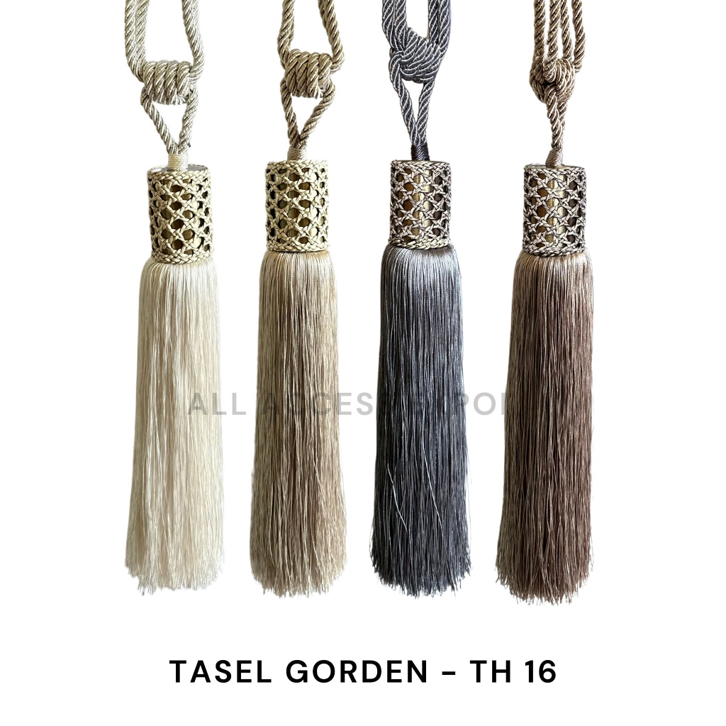 Tasel Gorden Premium TH16 – Aksesoris Tirai Mewah Kualitas Ekspor & Standar Hotel. Benang tebal halu