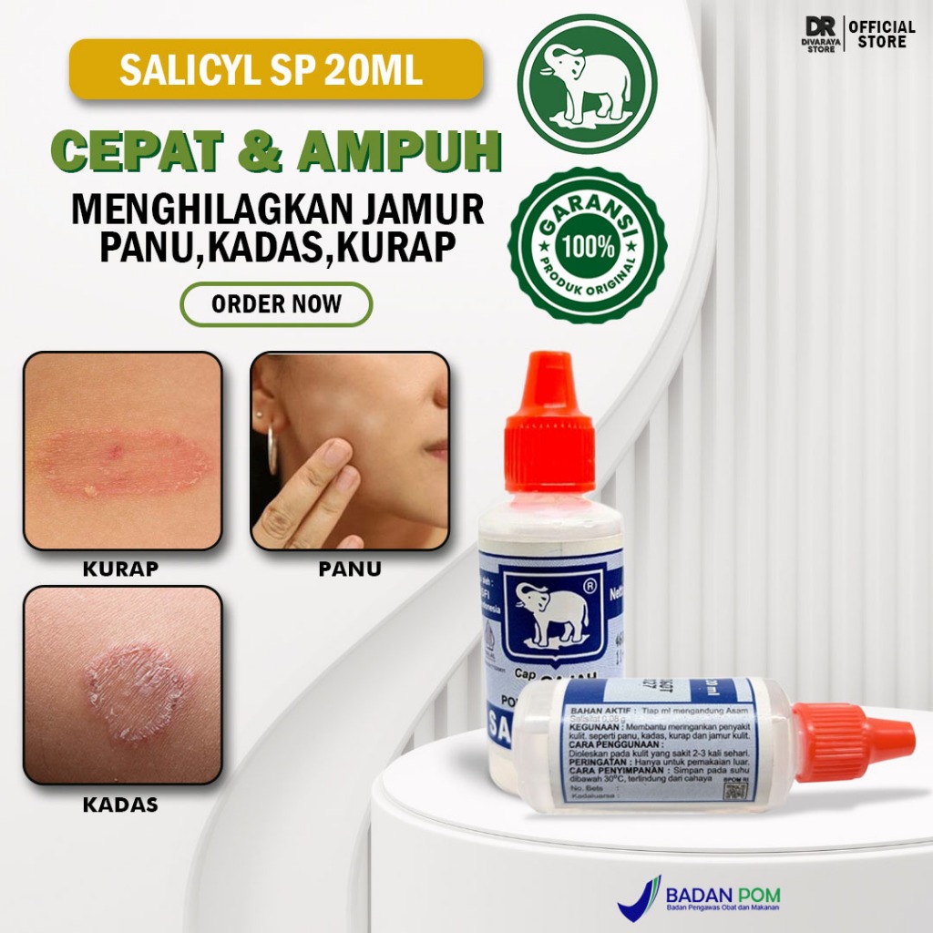 Penghilang Panu Paling Ampuh 100% Cepat Obat Kurap Gatal Kadas Di Wajah Dan Badan Salicyl Sp Cair Or