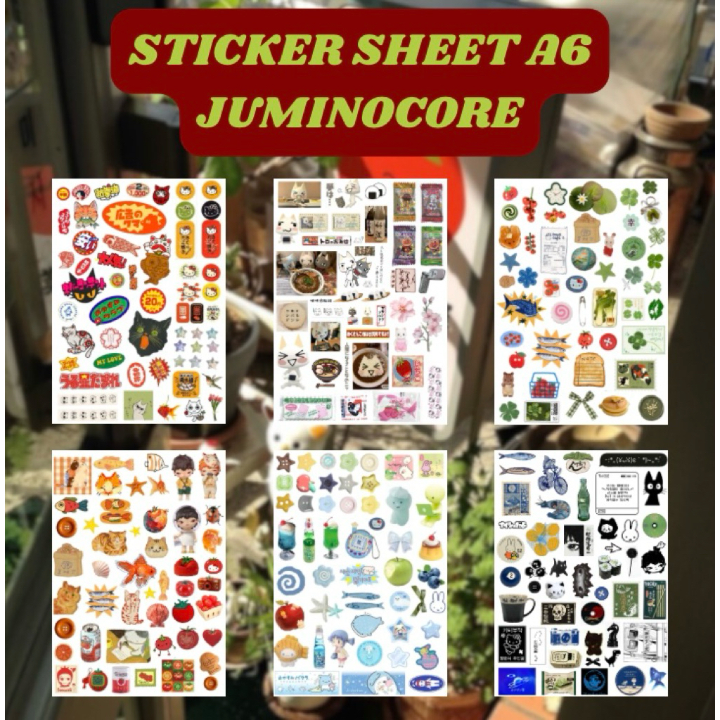 Stiker sheet A6 Juminocore heisei retro journaling