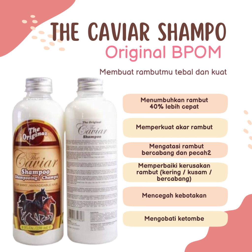 Caviar Shampoo Caviar Ori BPOM Shampo Kuda Penumbuh Rambut