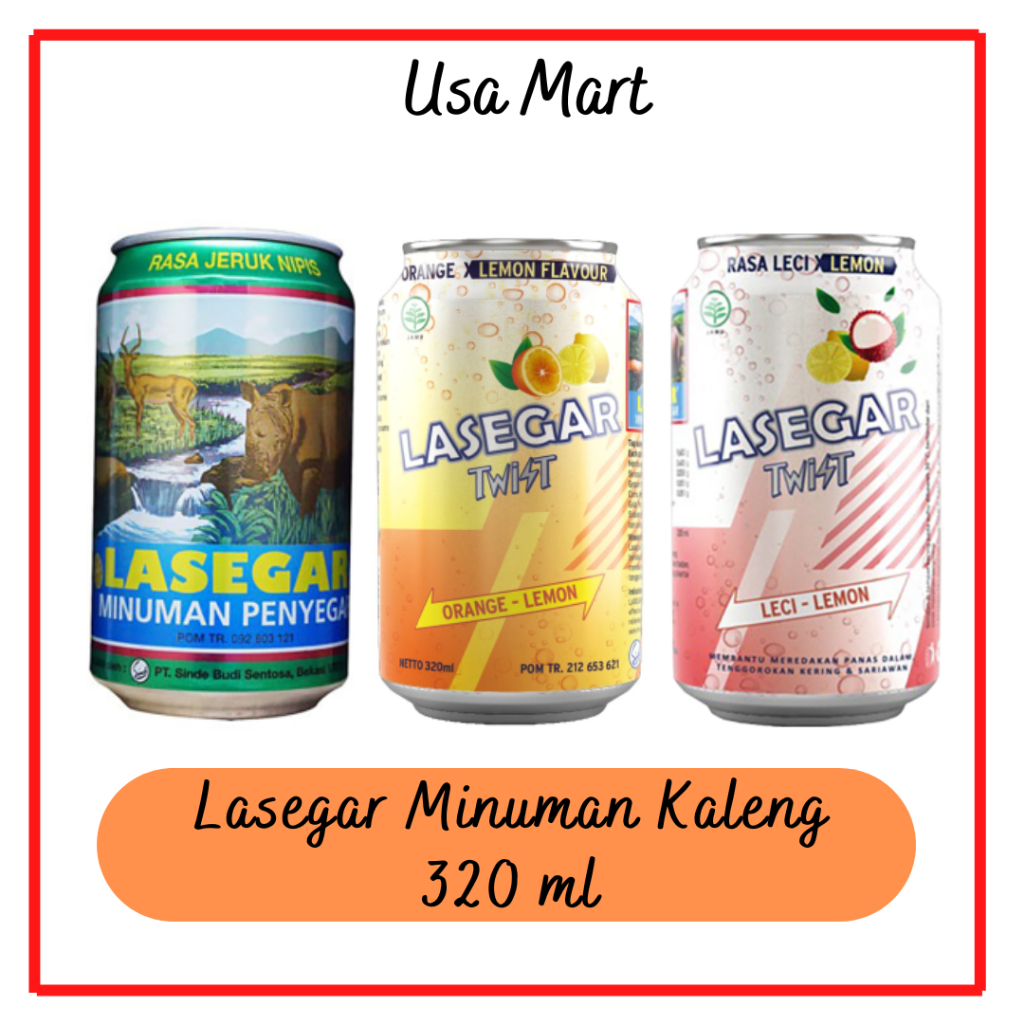 LASEGAR Twist Minuman Penyegar Jeruk Lemon / Leci Lemon / Jeruk Nipis 320 ml