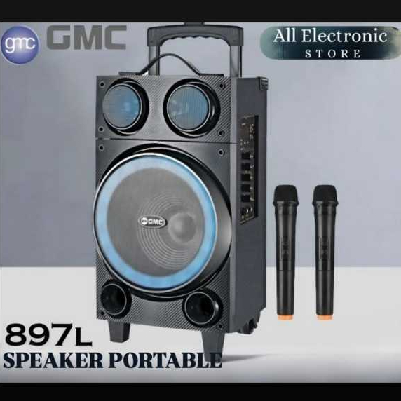 GMC SPEAKER PORTABLE SEPEAKER GMC 897L SPEAKER BLUETOOTH GMC 897L GMC 897 L SPEAKER GMC 10 inch GMC 