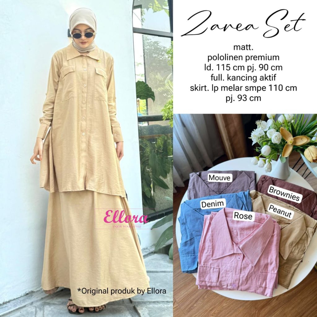 Zaria Set, stelan wanita Bahan Linen