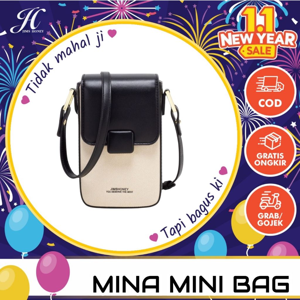 JIMS HONEY MINA MINI BAG Tas Dompet Hp Selempang Wanita Jimshoney Makassar