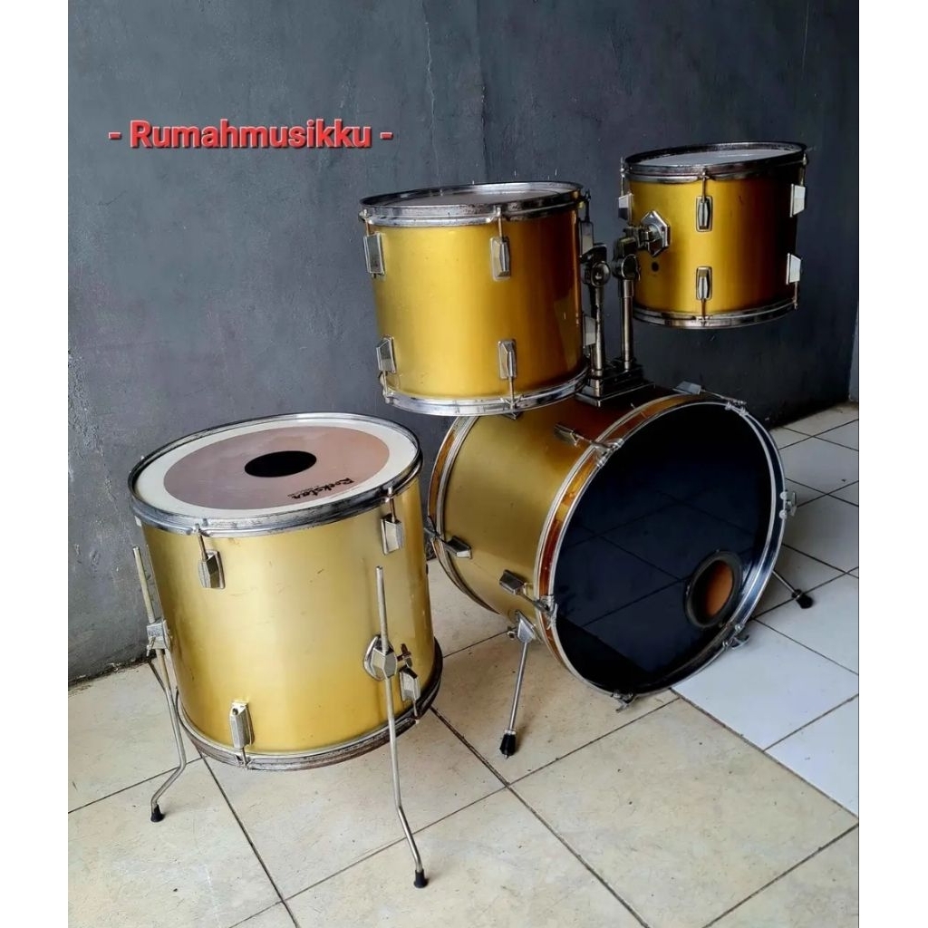 Drum Hollyrock Shellpack 4pcs (ada bekas Karat pada bagian Ring Tom)