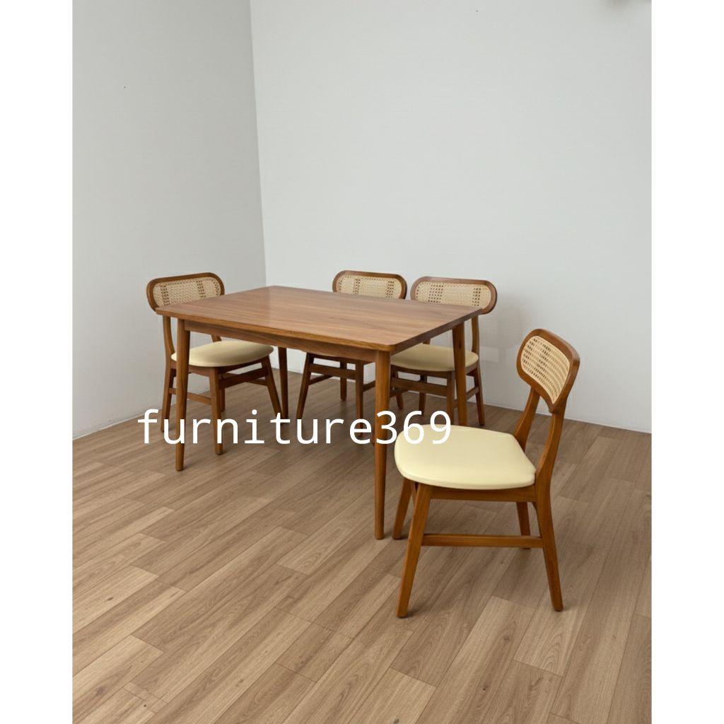 meja makan murah 4 kursi kayu jati, set meja makan 4 kursi kayu jati minimalis