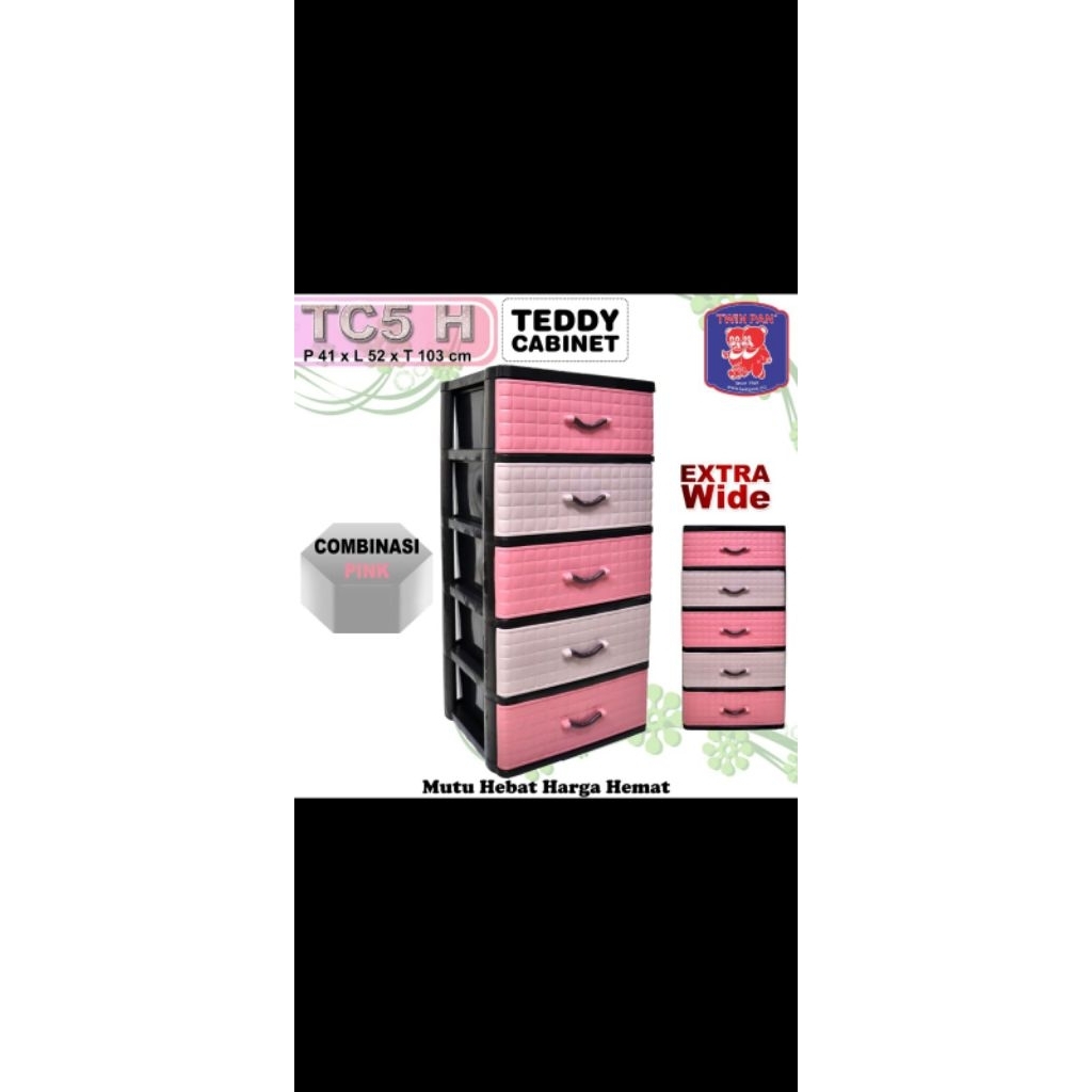 laci lemari twin pan susun 5