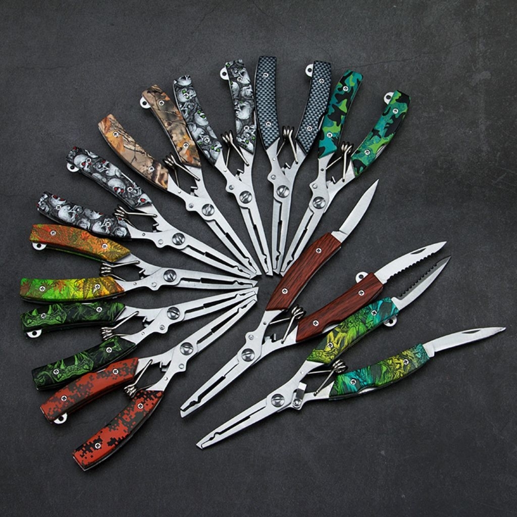 Tang pancing Combat knife fishing pliers