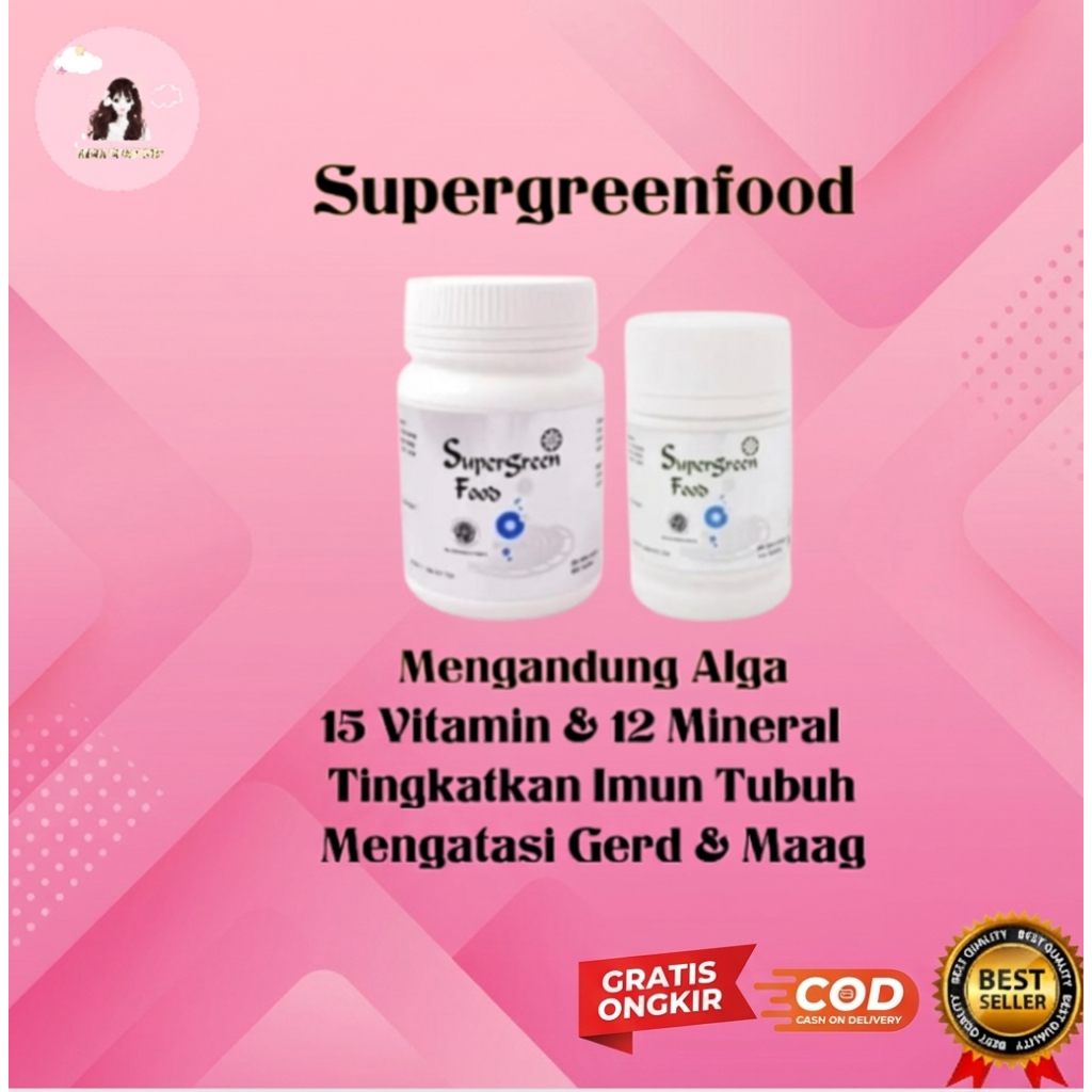 Supergreen Food (SGF) 50 dan 150 tablet KK Indonesia