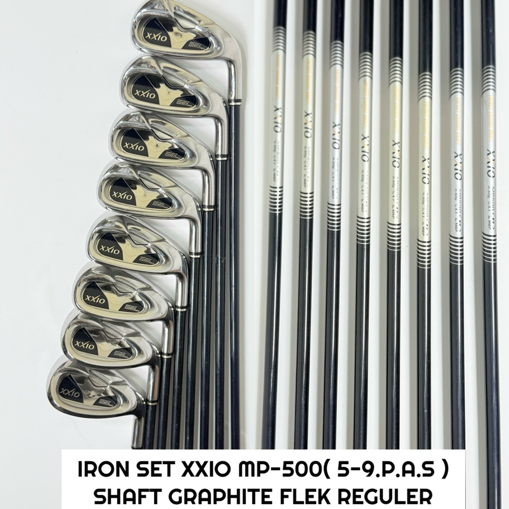 Iron Set Golf Man XXIO MP-500 Shaft Graphite Flek Reguler Bekas Original - Stick Golf Iron Set Origi