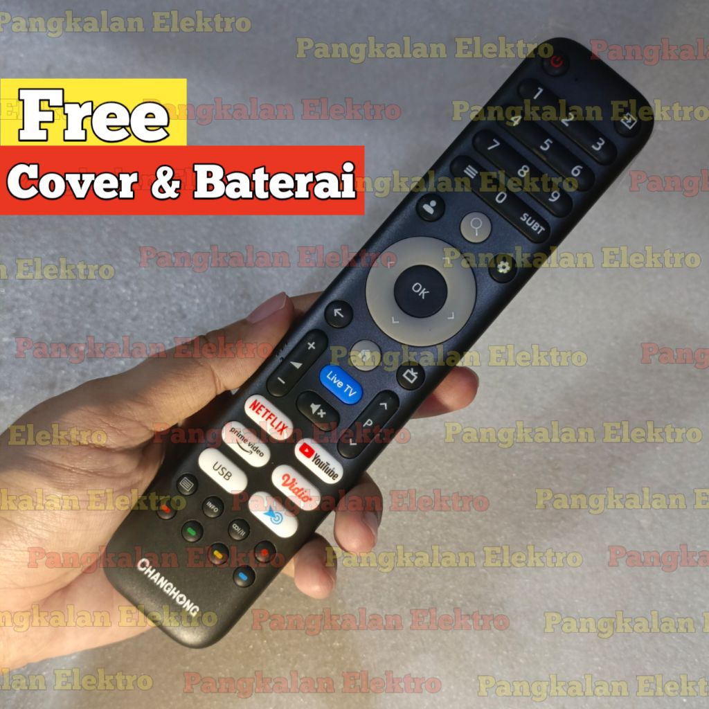 REMOTE TV CHANGHONG GOOGLE TV ORIGINAL FREE COVER FREE BATERAI REMOT TV CHANGHONG GOOGLE TV ORIGINAL