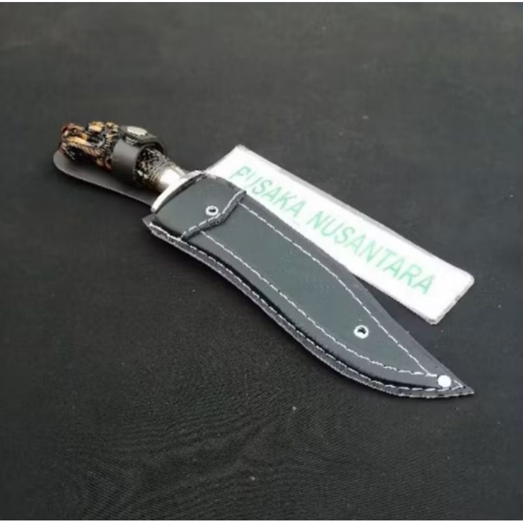 Pisau dapur pisau daging baja per motif ukiran naga resin