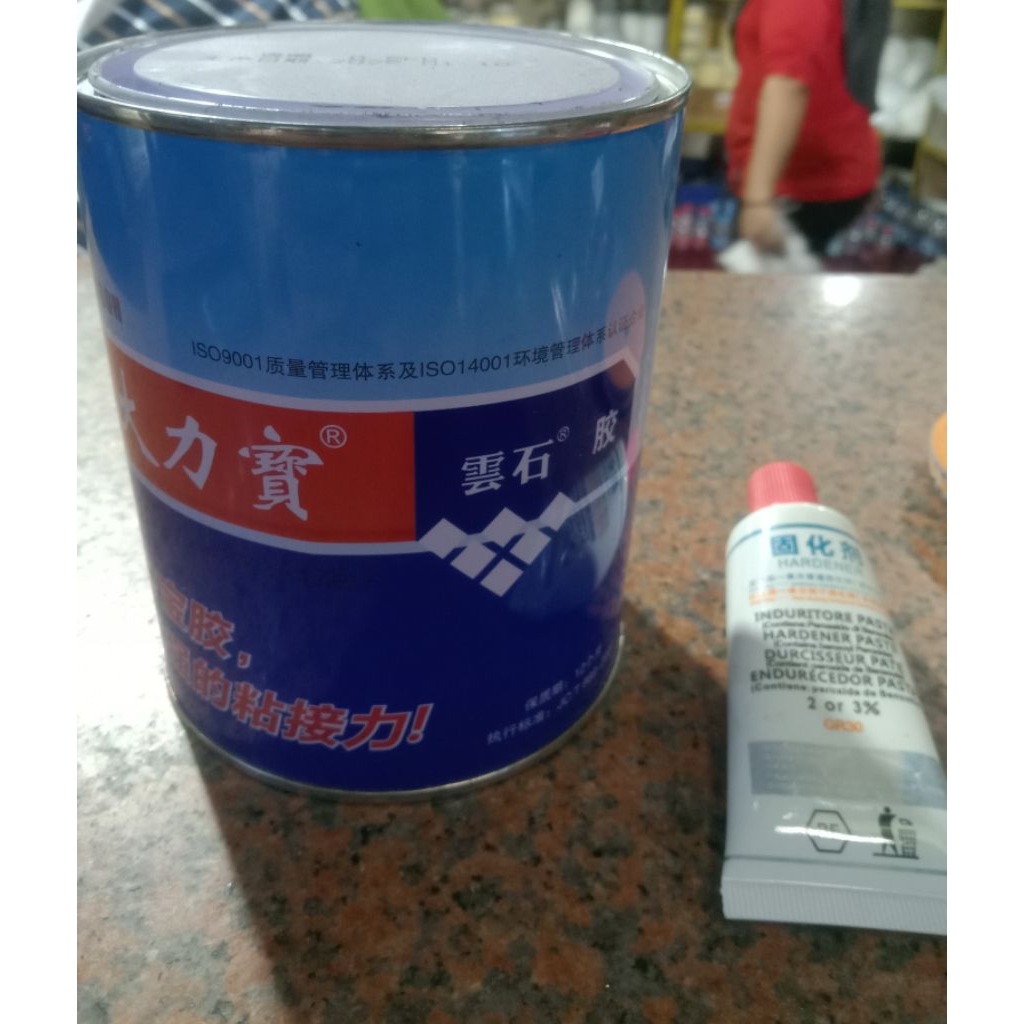 Glue Stone / lem batu alam marmer dan granit Retak - dua komponen (epoksi)