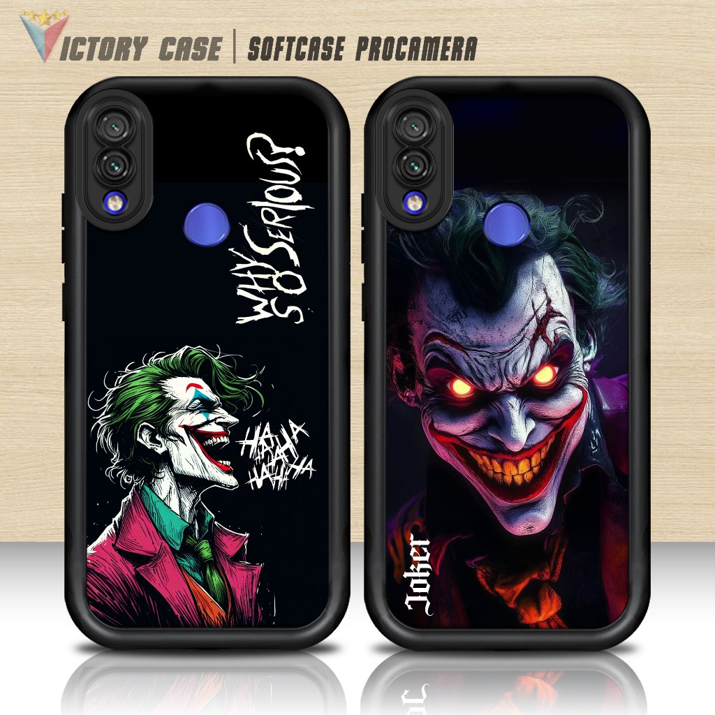 Softcase Glass kaca untuk REDMI NOTE 7 NOTE 7 PRO BERSERK Casing Handphone Case Procamera