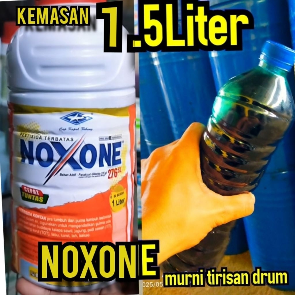 obat rumput jenis noxone kemasan 1.5liter.tirisan dr drum.sangat ampuh membasmi rumput liar .dosis 1