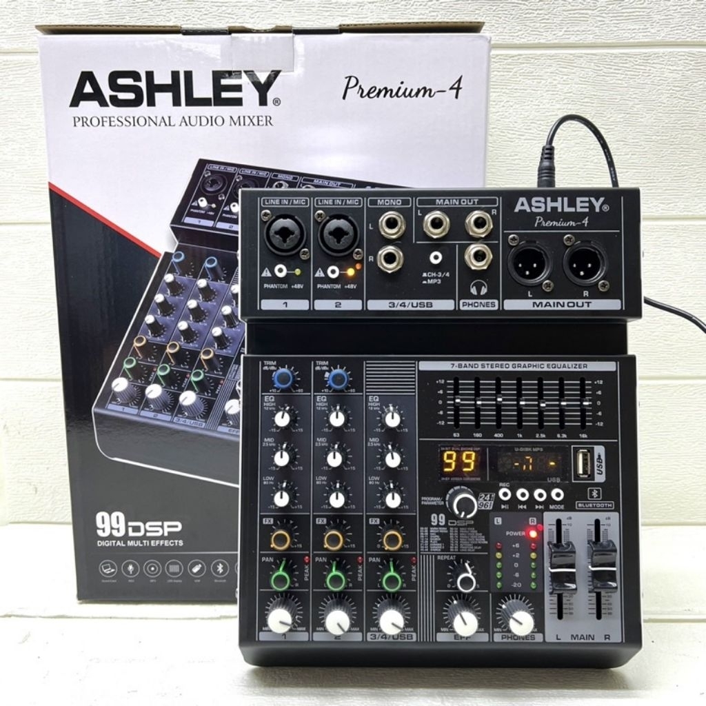 Professional Audio Mixer ASHLEY PREMIUM 4 | 4 Channel