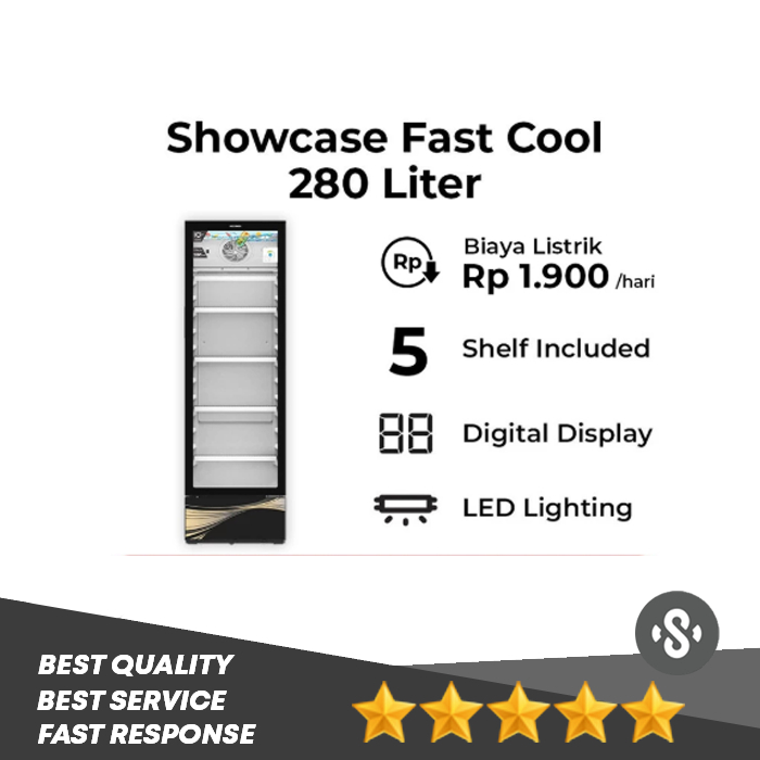 POLYTRON SHOWCASE SCN 287 SHOWCASE 5 RAK 280 LITER