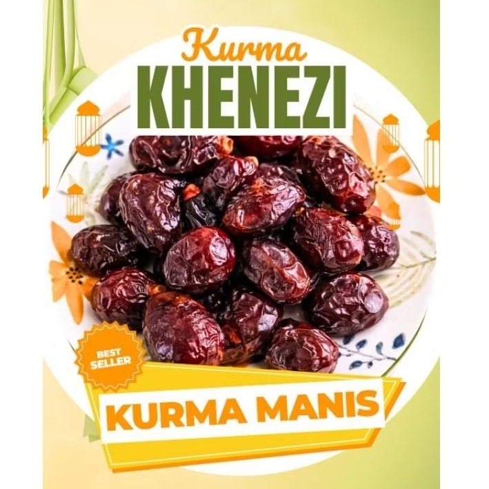 Kurma Khenaizi Date Crown emirates curah 100g Oleh oleh umroh haji