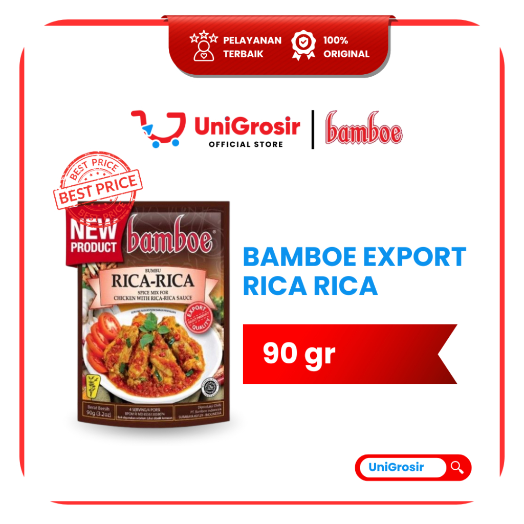 [UniGrosir] BAMBOE EXPORT RICA RICA BUMBU MASAK INSTAN ~ 90 gr