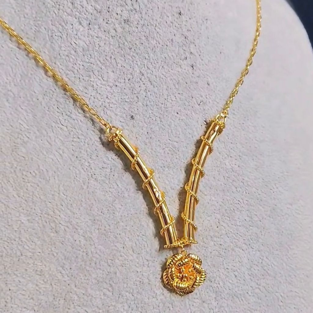 Xuping88 Kalung Mawar Gold Tambang Nori Titanium  mas LM 24k gold