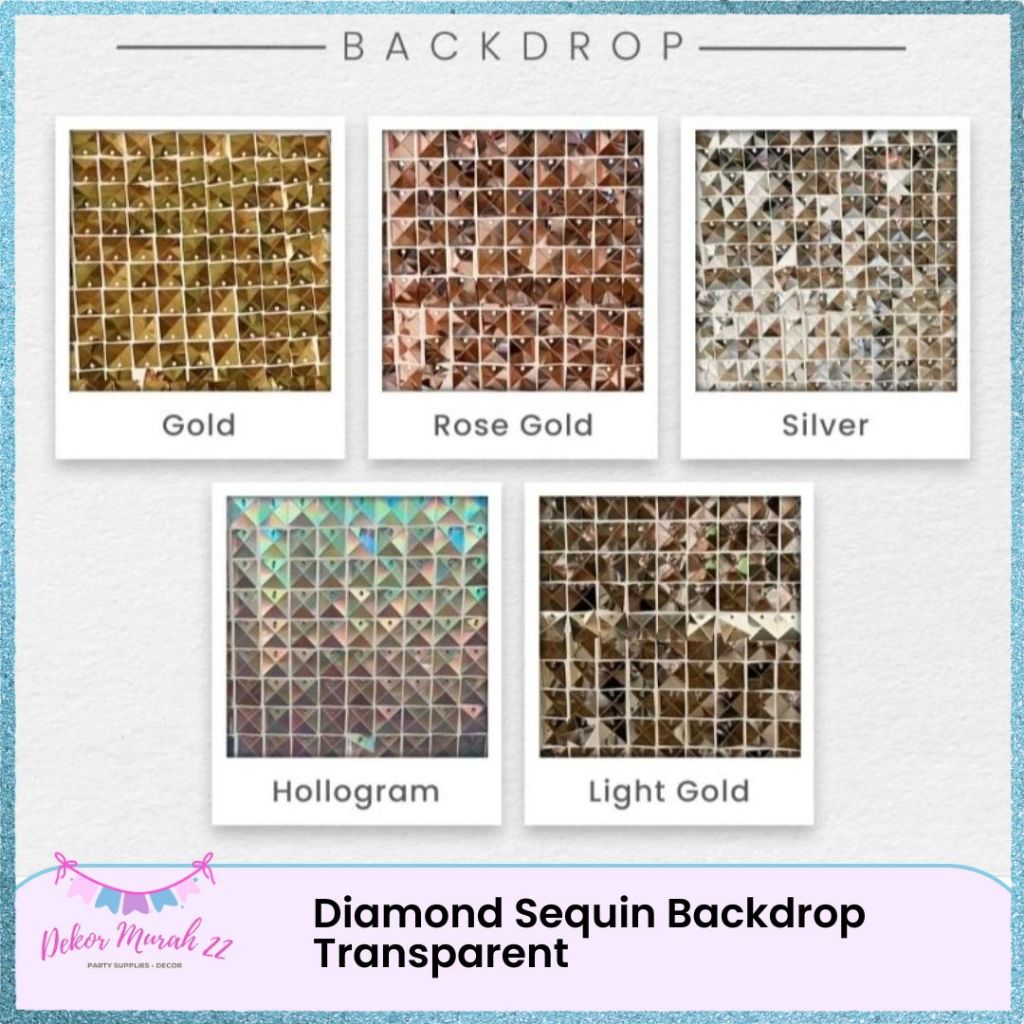 Diamond Sequin Backdrop Transparent