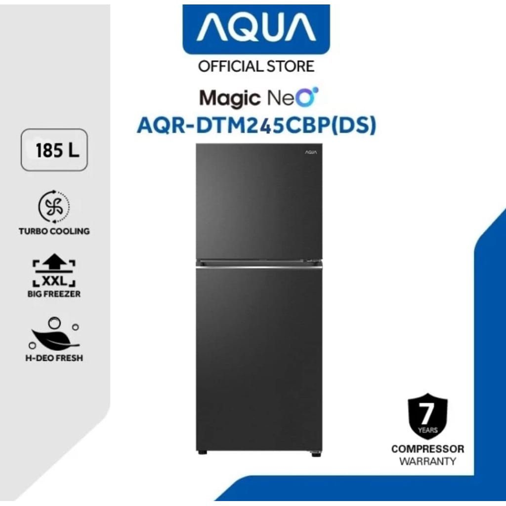 Kulkas Aqua AQR-DTM245CBP(DS), Kulkas 2 Pintu Kapasitas Besar dan Tahan Lama