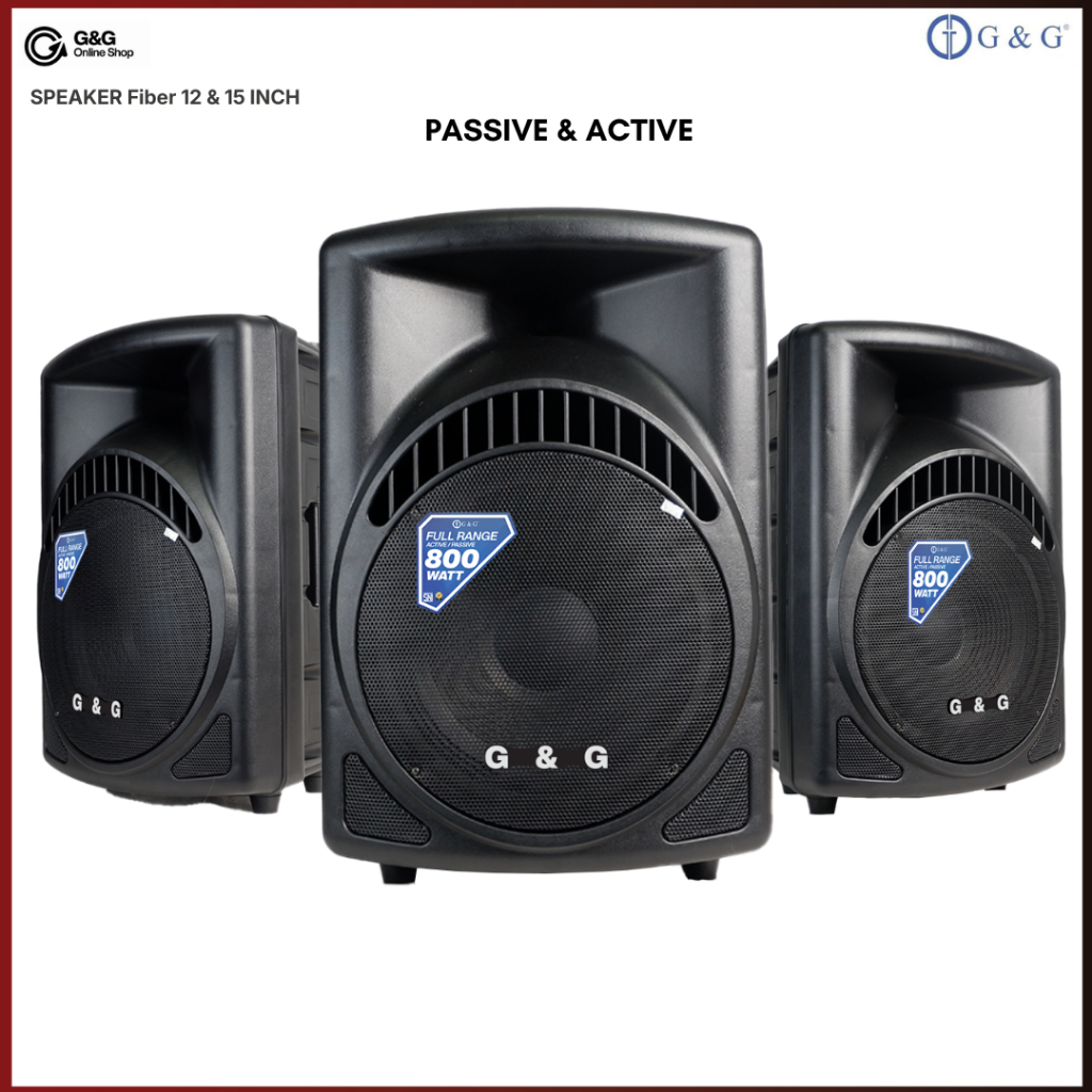 G&G Speaker Aktif / Pasif 12 Inch RMS 800 Watt M 112 Usb Bluetooth Fiber Original I GNG AUDIO