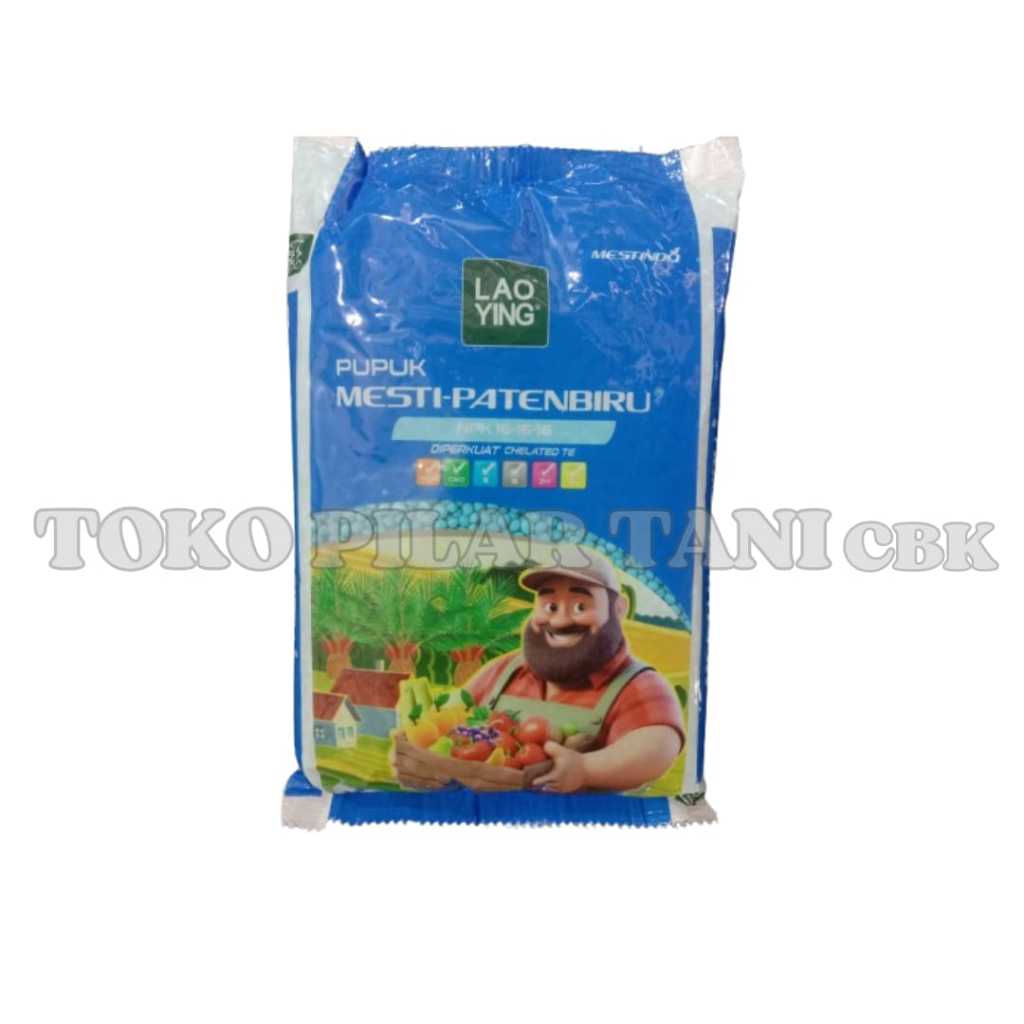 Pupuk Npk Laoying 16.16.16 Mesti Paten Biru kemasan 1Kg