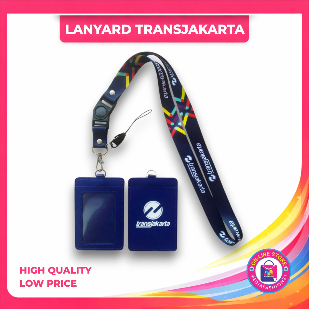 Lanyard Tali Gantungan ID Card TRANSJAKARTA Free Strap Gantungan HP/Flashdisk