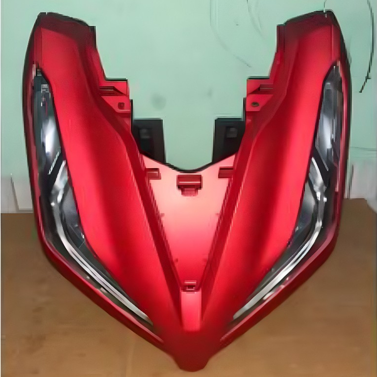tameng lampu depan vario 150 125 new 1set warna MERAH DOFF merek WIN