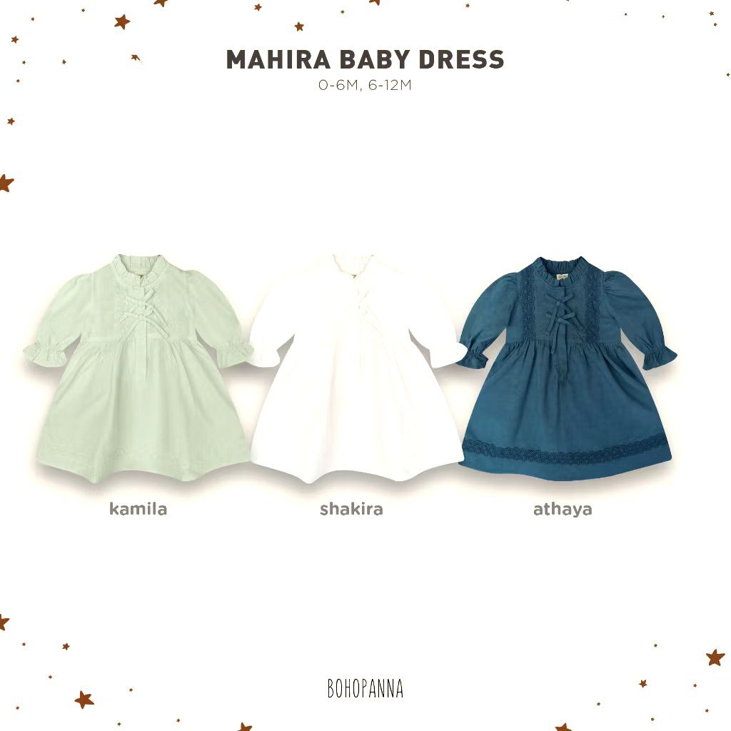 BOHOPANNA - RAYA COLLECTION - MAHIRA BABY DRESS - GAMIS ANAK PEREMPUAN