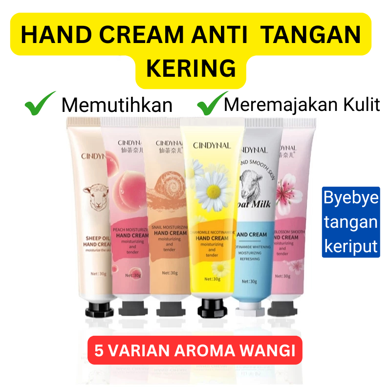 CINDYNAL HAND CREAM Lotion Krim Tangan Melembutkan Halus & Menyegarkan – Krim Tangan untuk Kulit Kas