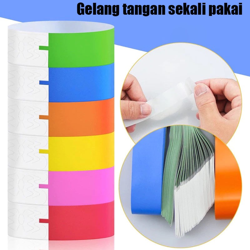 Gelang Tiket 600pcs Gelang Event Anti Air Tiket Event PVC Gelang Wahana Entry Event