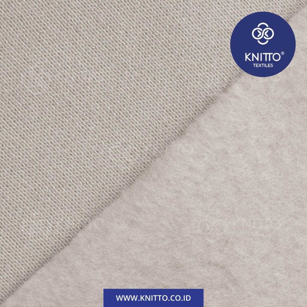 KAIN HEAVY COTTON COMBED FLEECE WARNA MUDA ( BAHAN SWEATER, HOODIE, JAKET ) - KNITTO