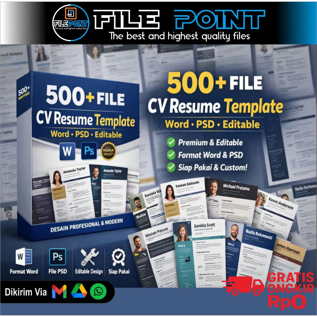 500+ CV Resume Template Word PSD Premium Editable