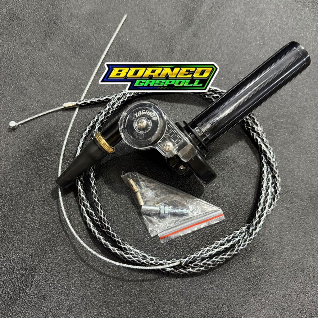 (OBRAL MURAH) PAKET tali HITAM + GAS TAGONTA gas SPONTAN set tali gas 190cm universal ninja rx king 