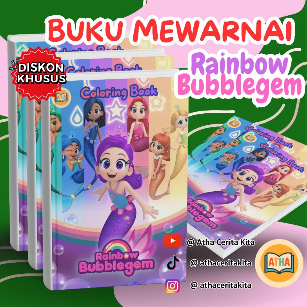 Buku Mewarnai Rainbow Bubblegem Vol 2