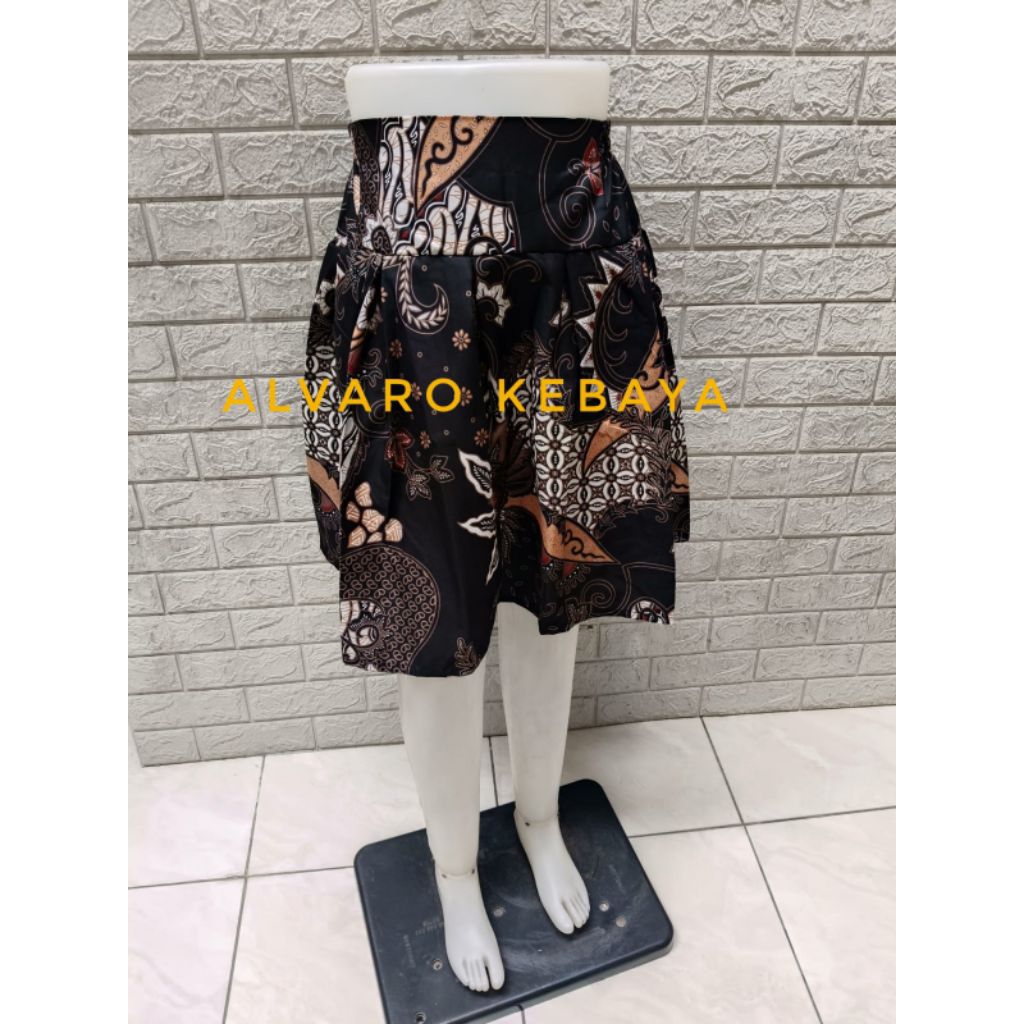 rok batik wanita pendek allsize diatas lutut modern payung klok bawahan kebaya kantor seragaman jogj