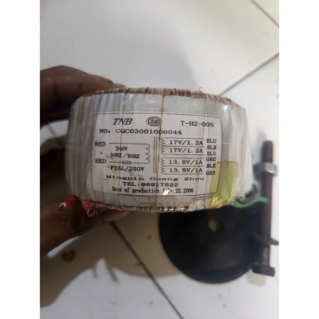 Travo Toroid 3 ampre dobel ct tembaga murni