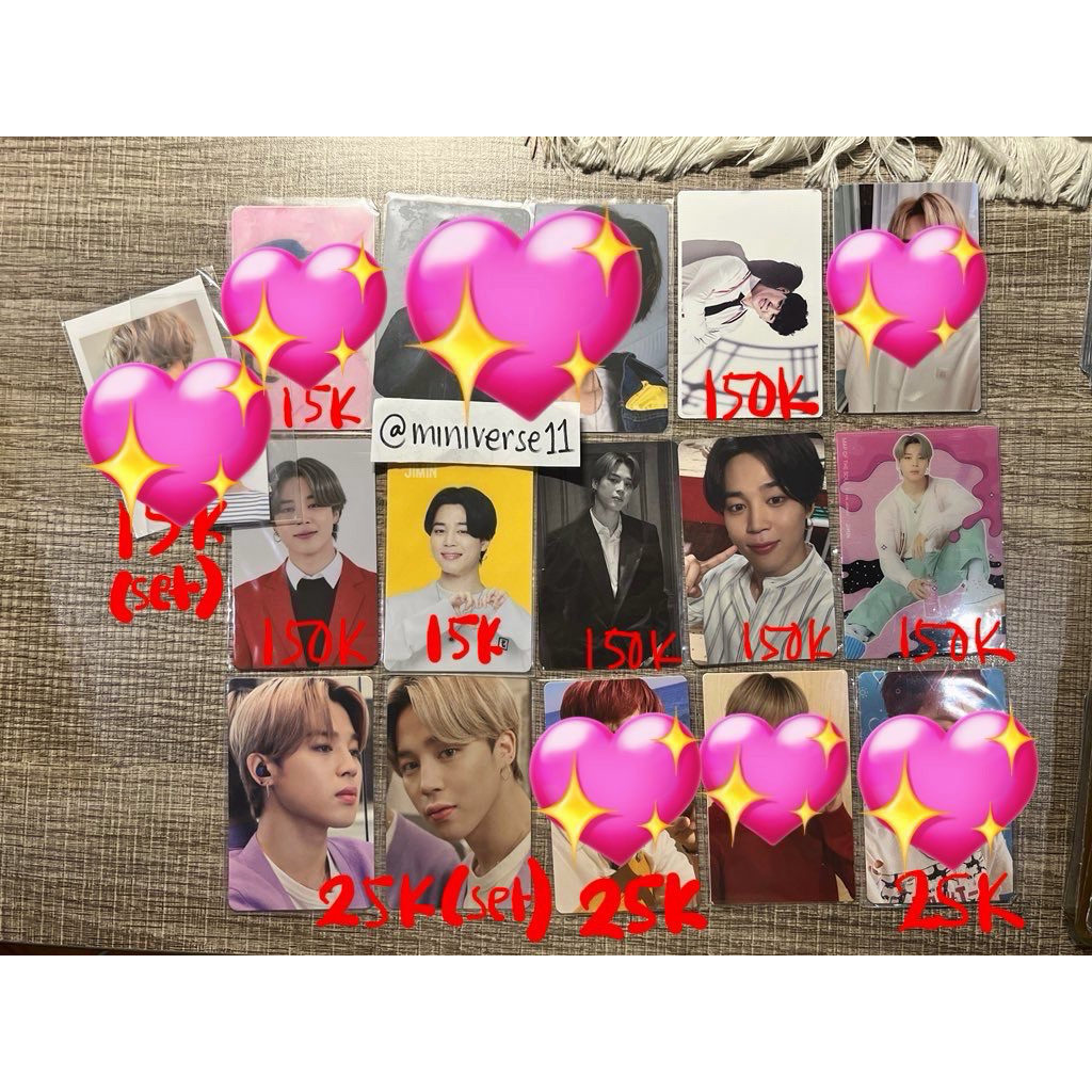 bts jimin photocard t money chinmy bt21 mots map of the soul seasons greetings postcard ON:E army bo