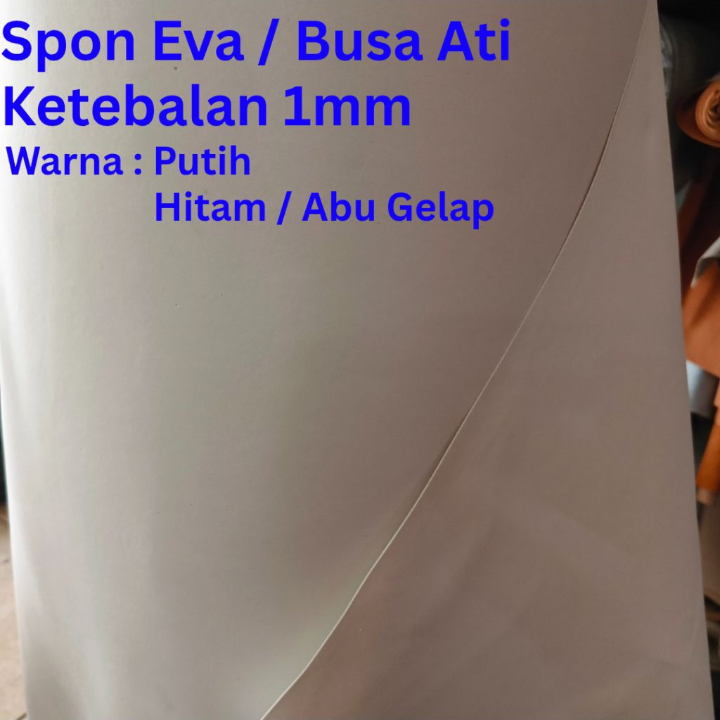 Spons EVA / Busa Ati Tebal 1 mm Lebar 150cm - Hitam dan Putih