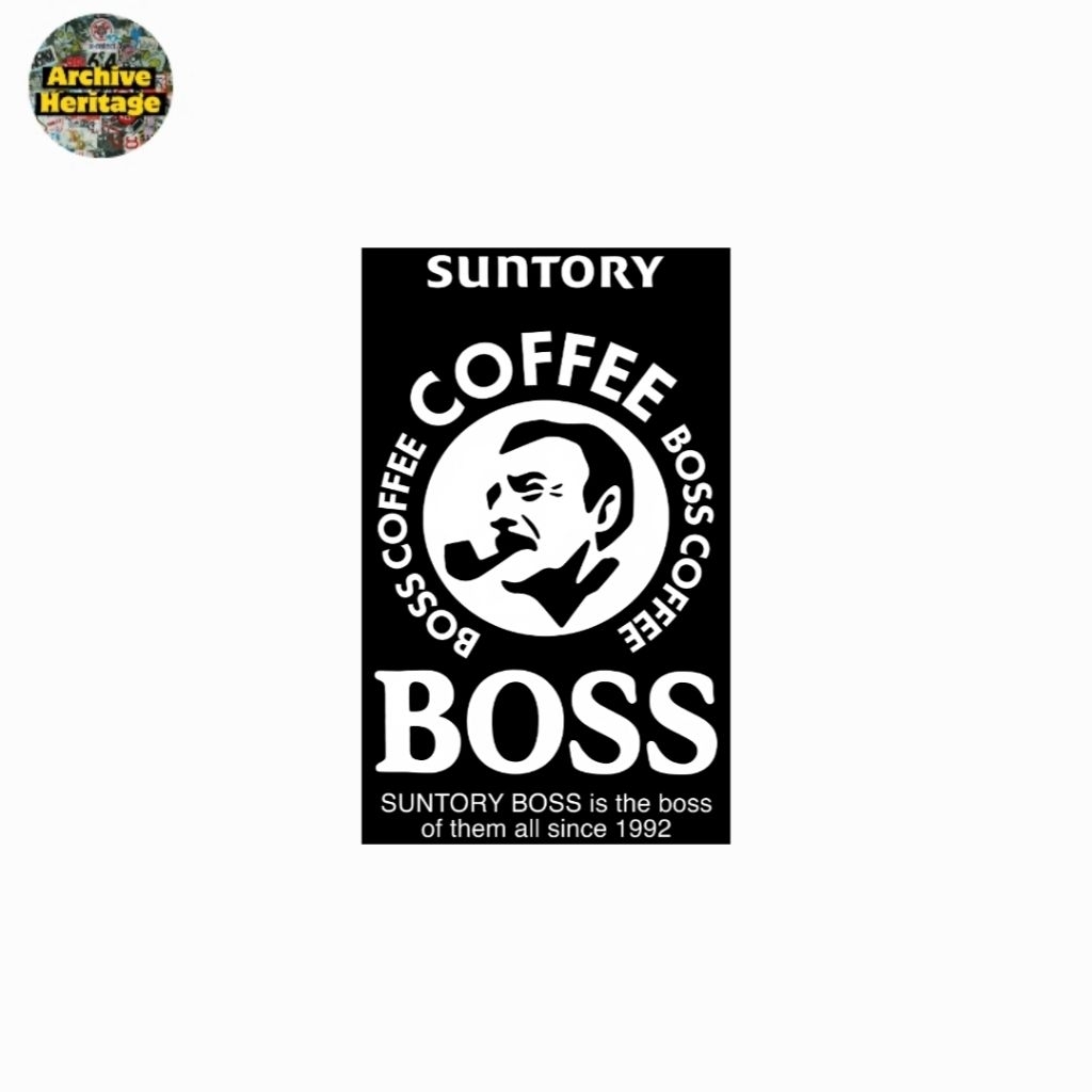 sticker Suntory BOSS Coffee logo stiker