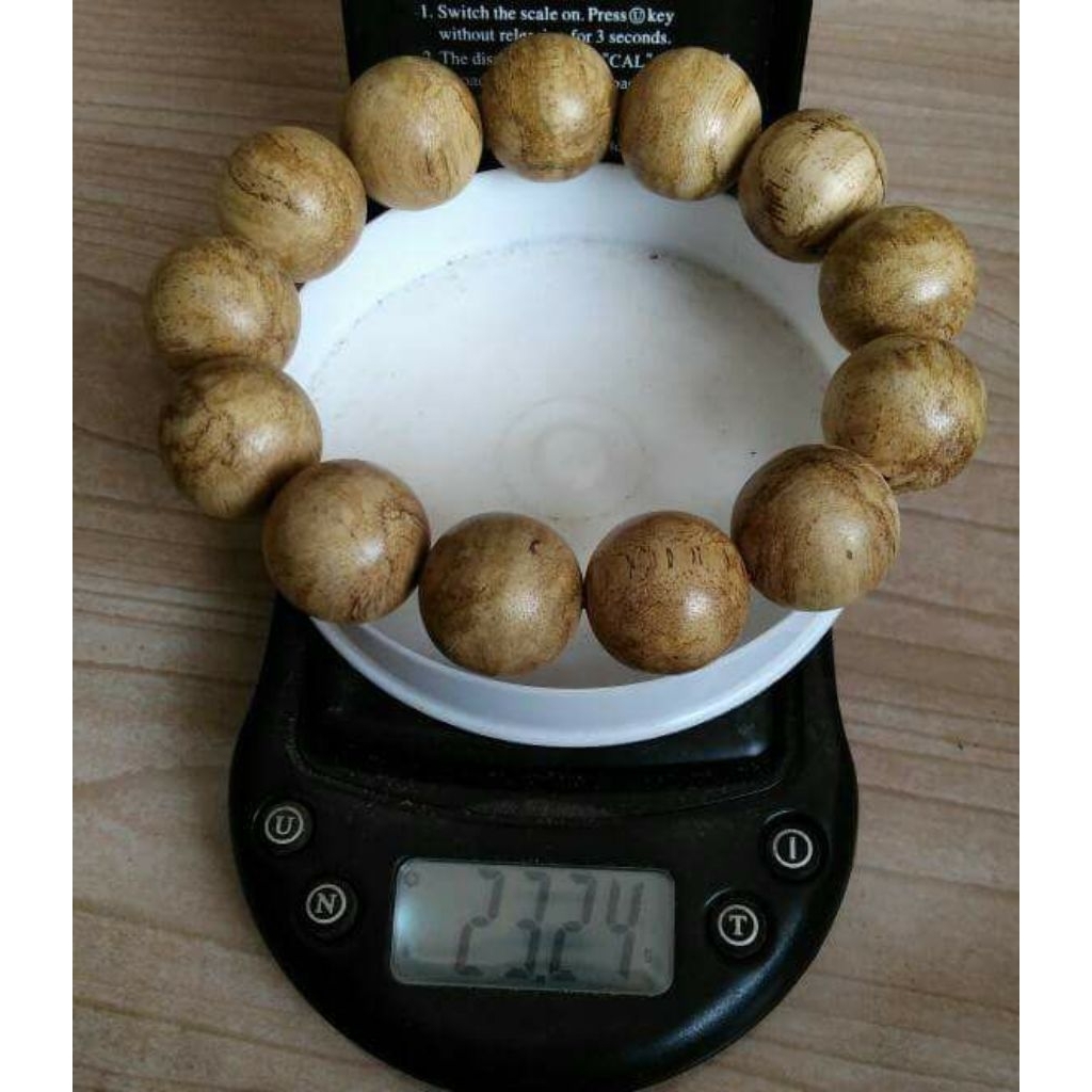 Gelang kayu gaharu filaria papua asli natural 18mm